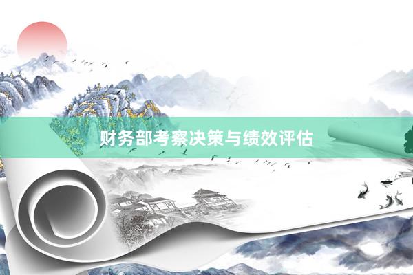 财务部考察决策与绩效评估